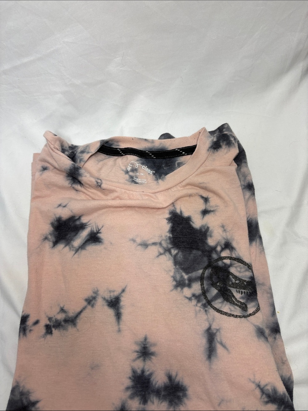 art class Pink and Black Tie-Dye Short Sleeve Tee